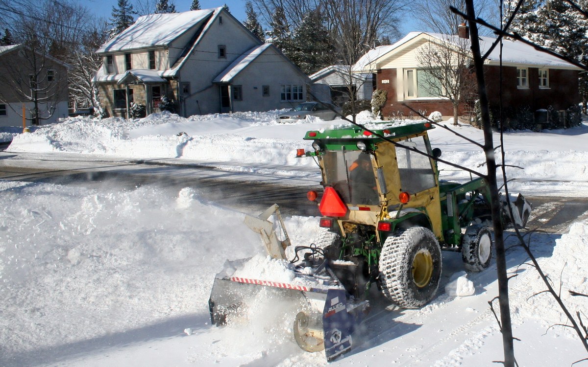 Déneigement en action